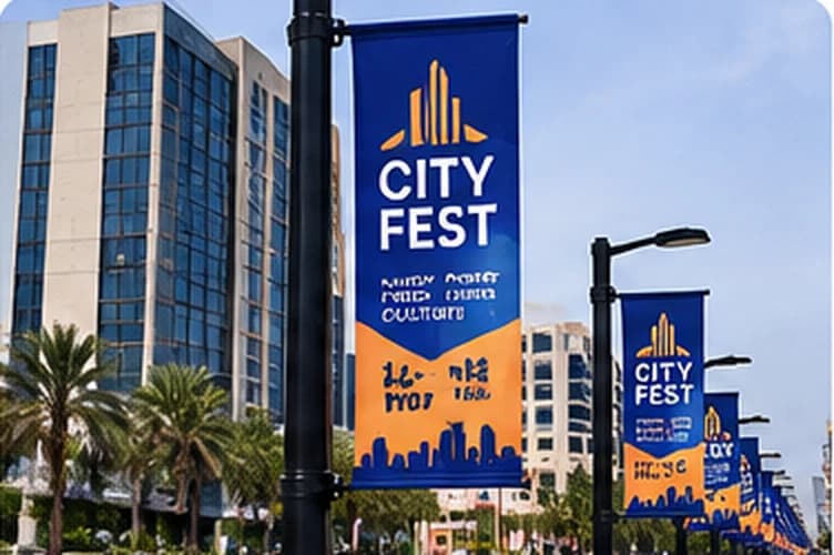 Banners & Street Pole Banners by DubaiAd.