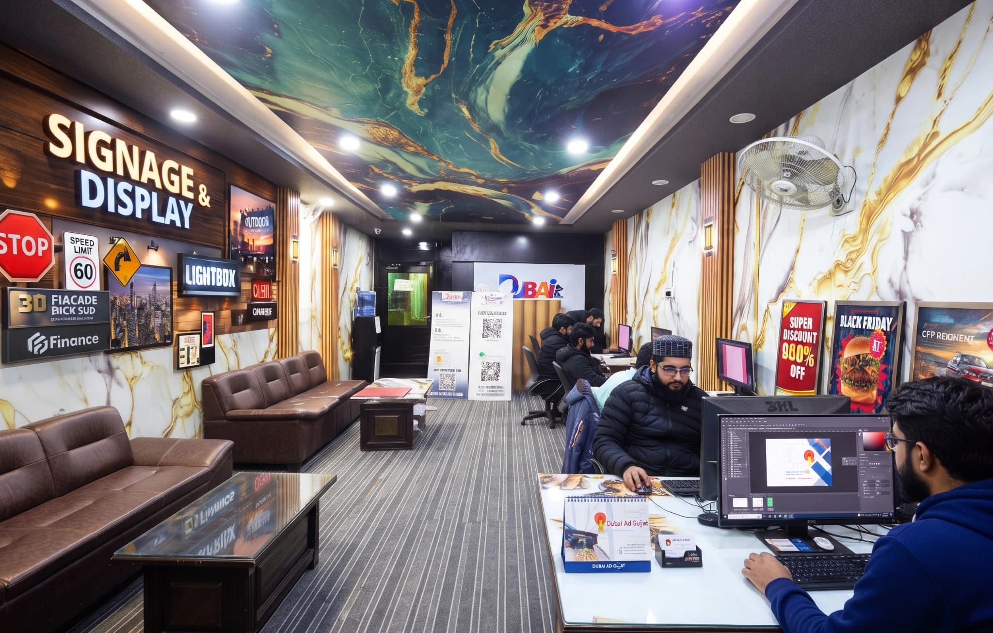 DubaiAd. design and printing workspace in Gujrat, Pakistan