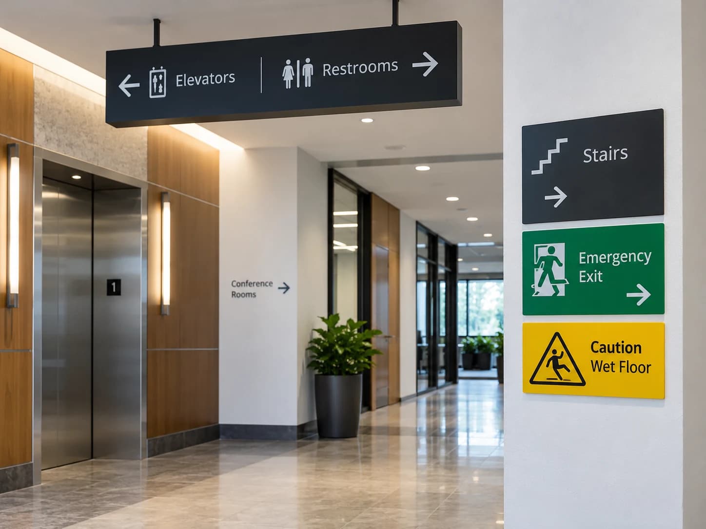 Directional & Safety Signs by DubaiAd.