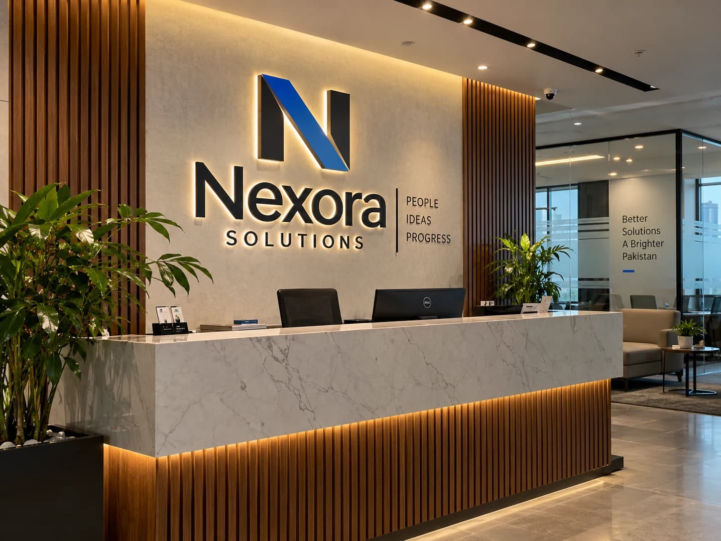 Reception Logo Walls by DubaiAd.
