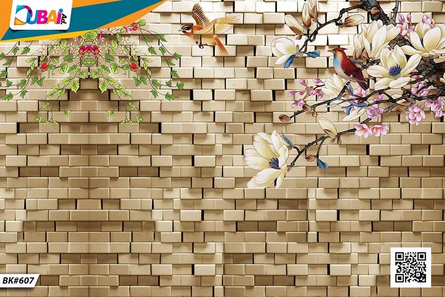 Bricks wallpaper design WP-BRK-004 by DubaiAd.
