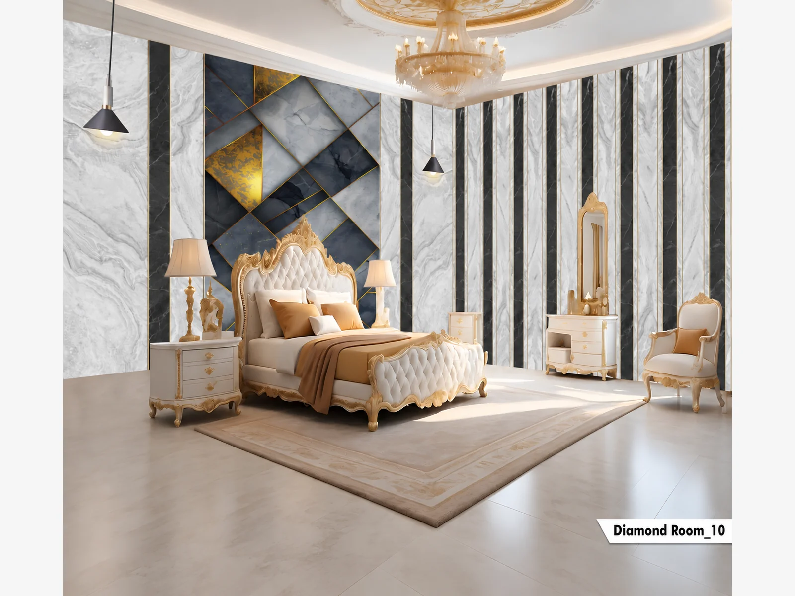 Diamond wallpaper design WP-DIA-002 by DubaiAd.