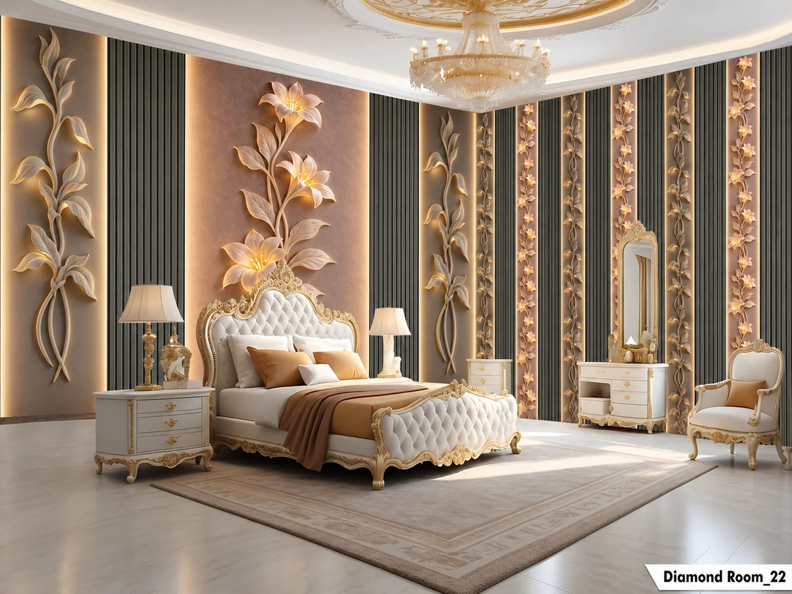Diamond wallpaper design WP-DIA-015 by DubaiAd.