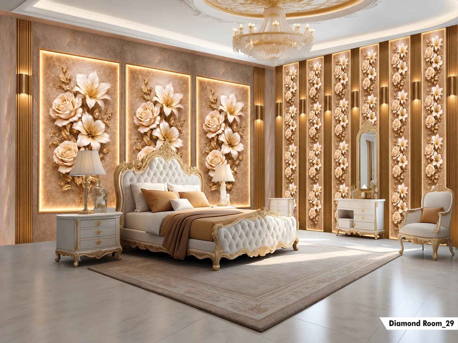 Diamond wallpaper design WP-DIA-018 by DubaiAd.