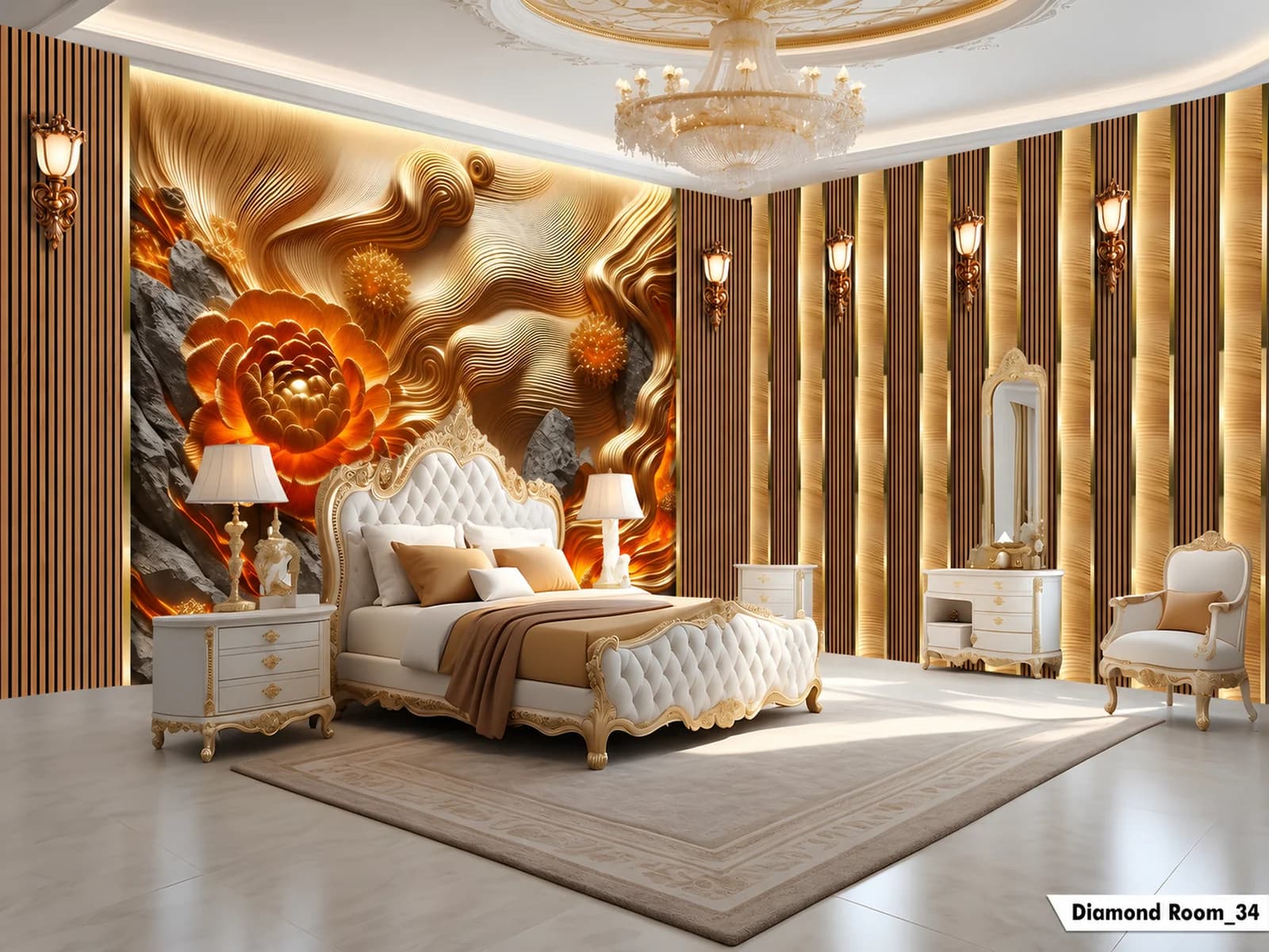 Diamond wallpaper design WP-DIA-020 by DubaiAd.