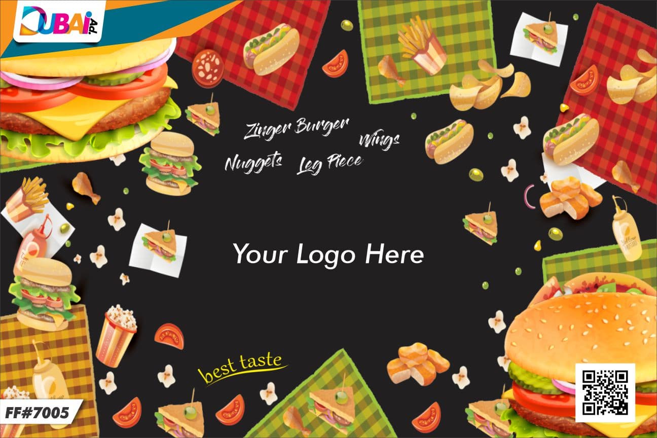 Fast Food wallpaper design WP-FFD-006 by DubaiAd.