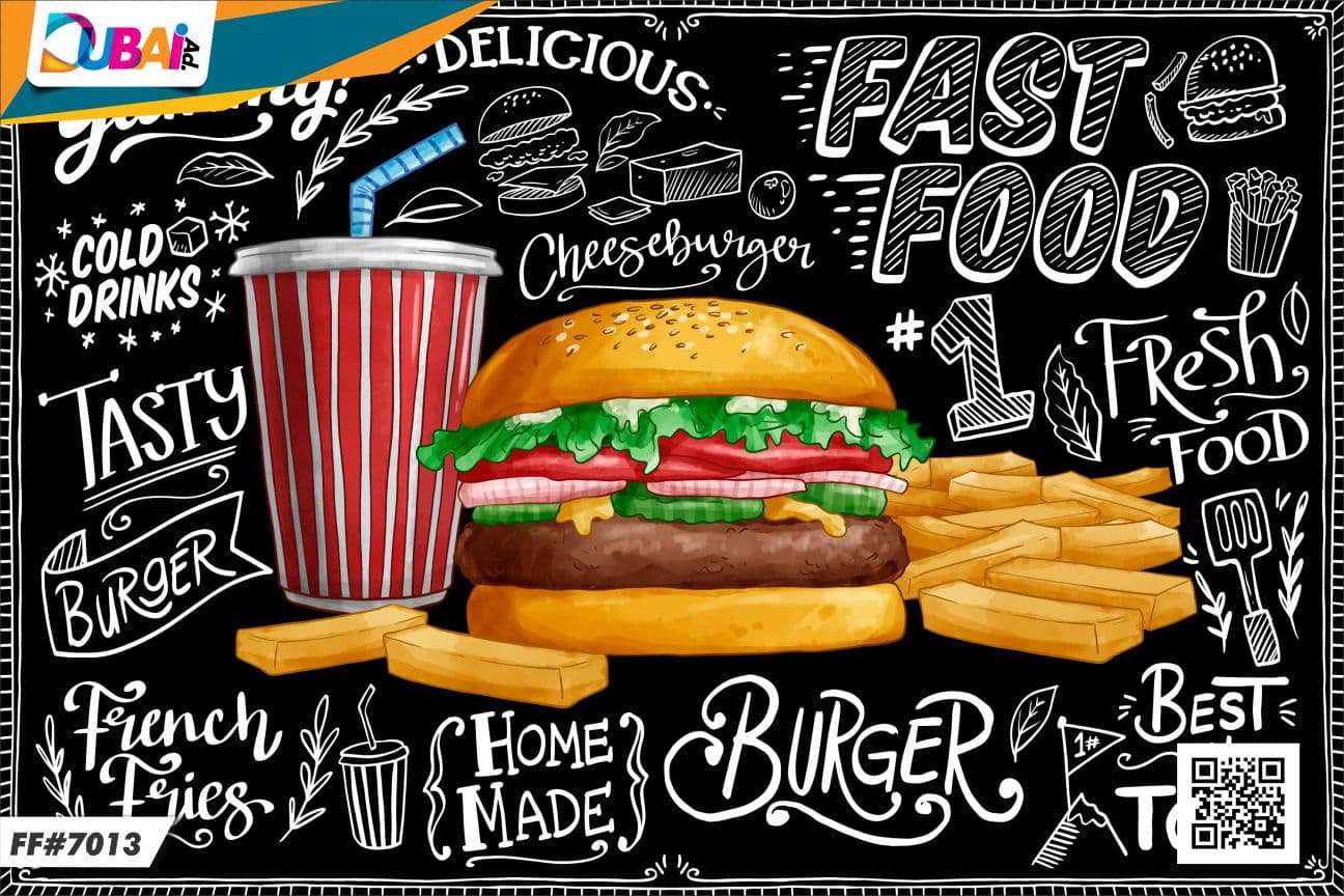 Fast Food wallpaper design WP-FFD-016 by DubaiAd.