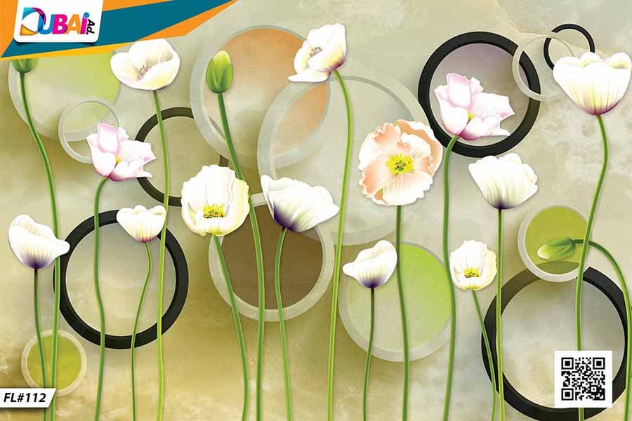 Floral wallpaper design WP-FLR-003 by DubaiAd.