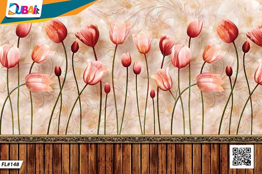 Floral wallpaper design WP-FLR-004 by DubaiAd.