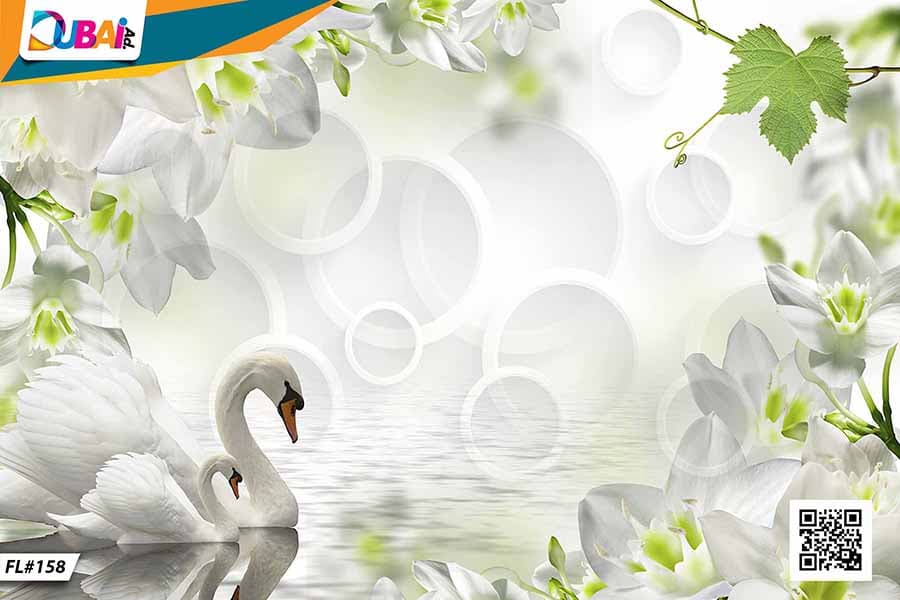 Floral wallpaper design WP-FLR-005 by DubaiAd.
