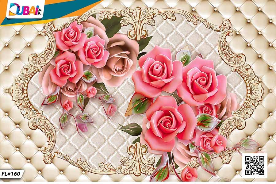 Floral wallpaper design WP-FLR-006 by DubaiAd.