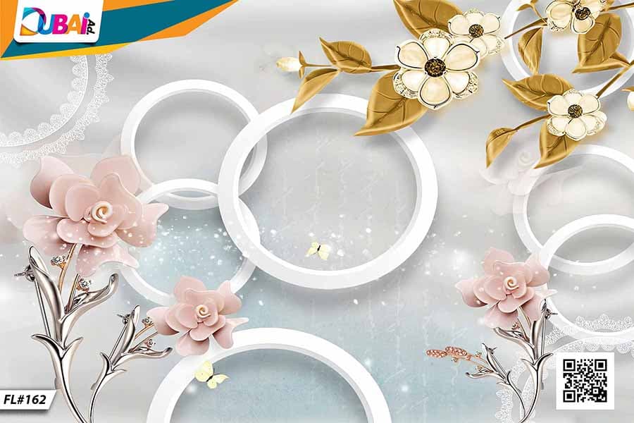 Floral wallpaper design WP-FLR-007 by DubaiAd.