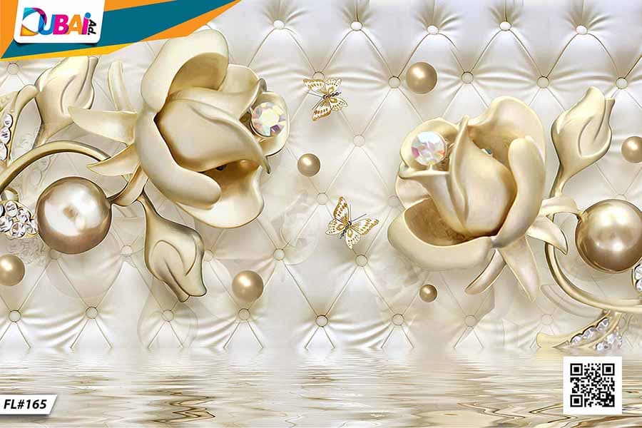 Floral wallpaper design WP-FLR-008 by DubaiAd.
