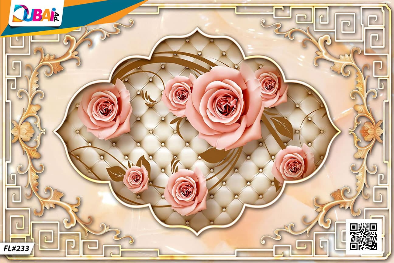Floral wallpaper design WP-FLR-013 by DubaiAd.