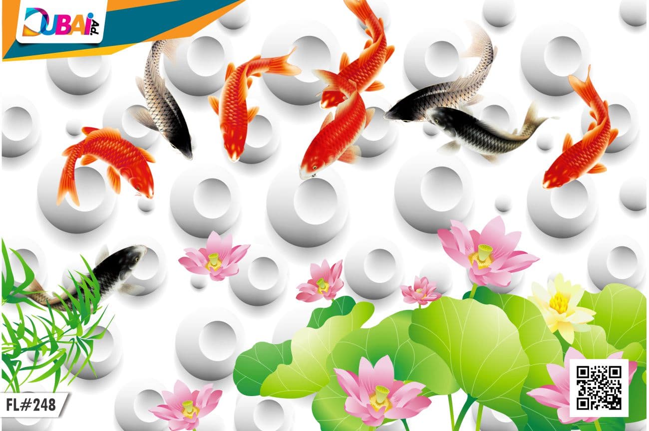 Floral wallpaper design WP-FLR-018 by DubaiAd.