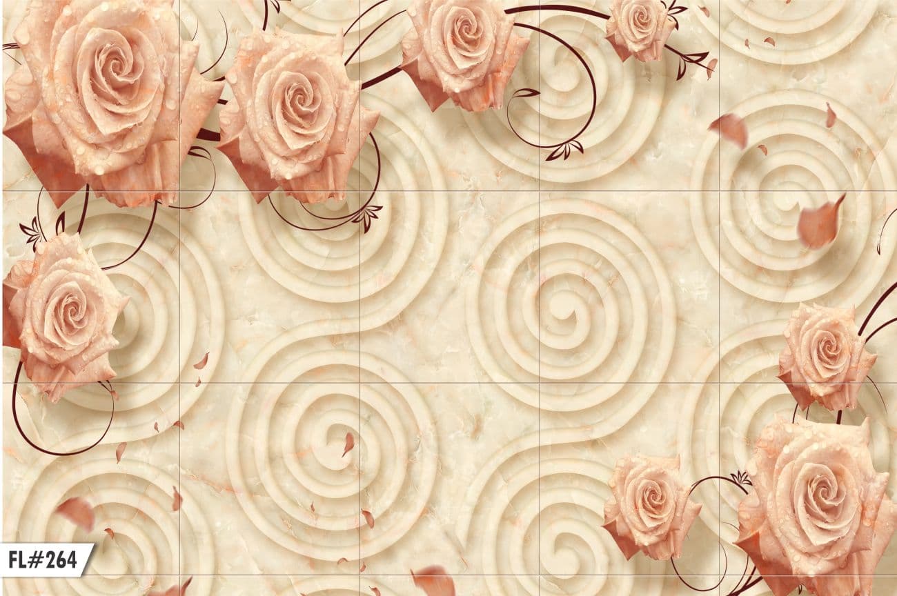 Floral wallpaper design WP-FLR-022 by DubaiAd.