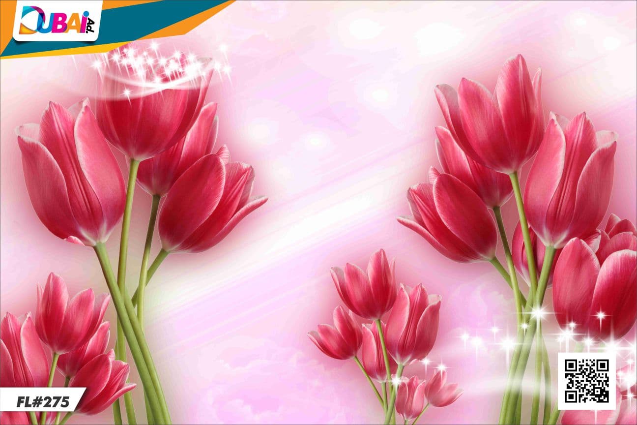 Floral wallpaper design WP-FLR-025 by DubaiAd.